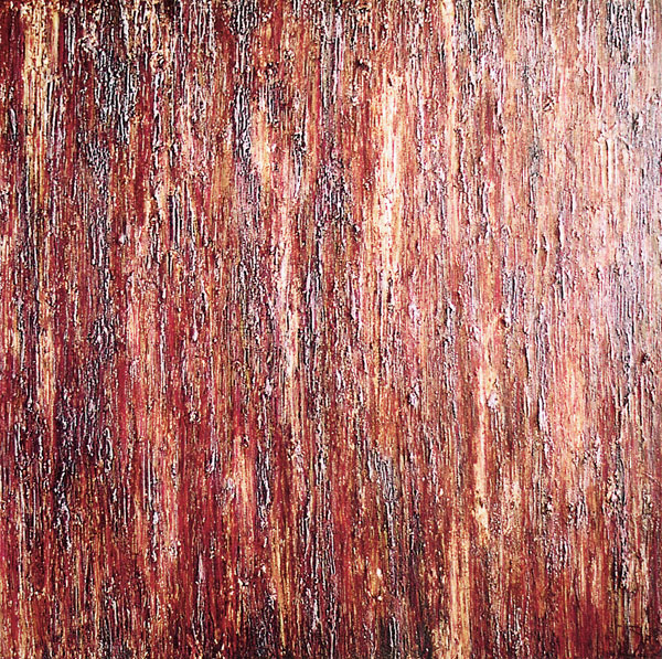 Rough textured red painting