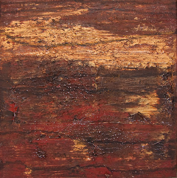 Textured brown and red painting